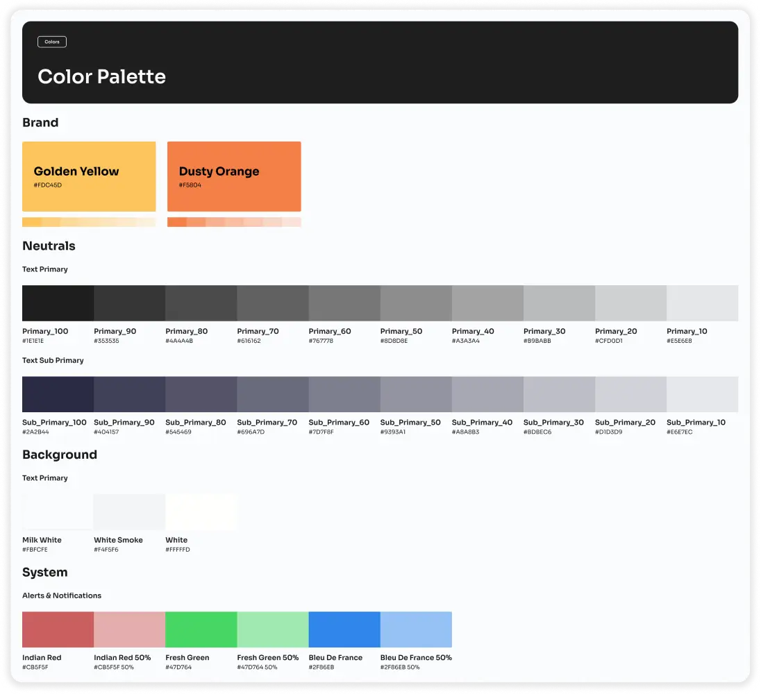 Color palette